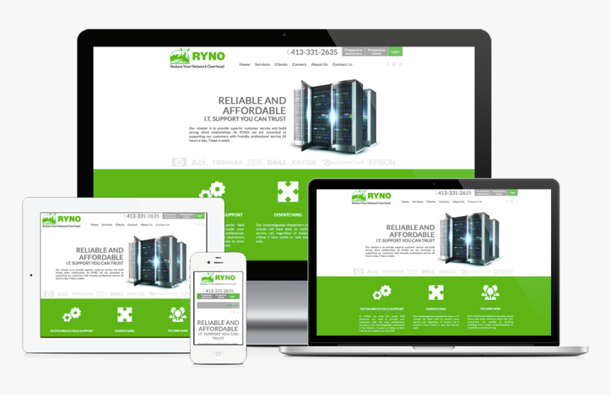 Portfolio / Service Technician Website For Ryno Network - Online Advertising, HD Png Download