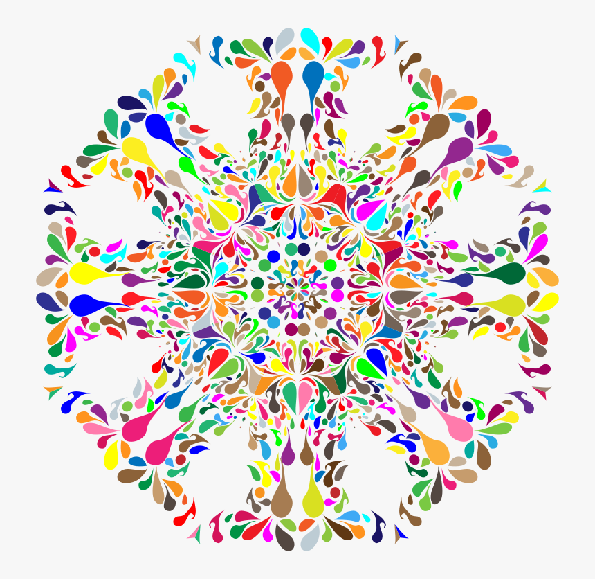 Colorful Floral Spatter - Jardim De Infancia Arte, HD Png Download