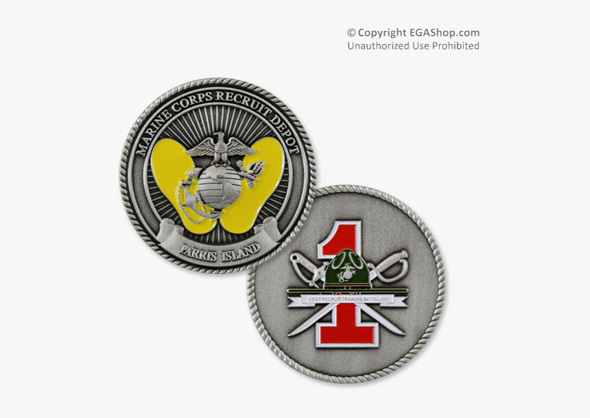 Pi Coin - Mcrd Parris Island 1st Battalion Alpha Company, HD Png Download