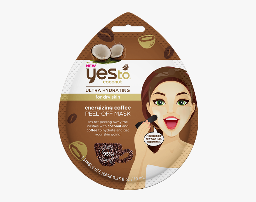 Yes To Coconut Energizing Coffee Peel-off Mask Single - Yes To Peel Off Mask, HD Png Download