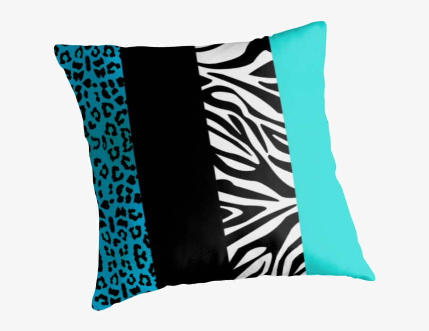Aqua Blue Zebra And Leopard Animal Print Stripes - Tela De Leopardo Roja Comprar, HD Png Download