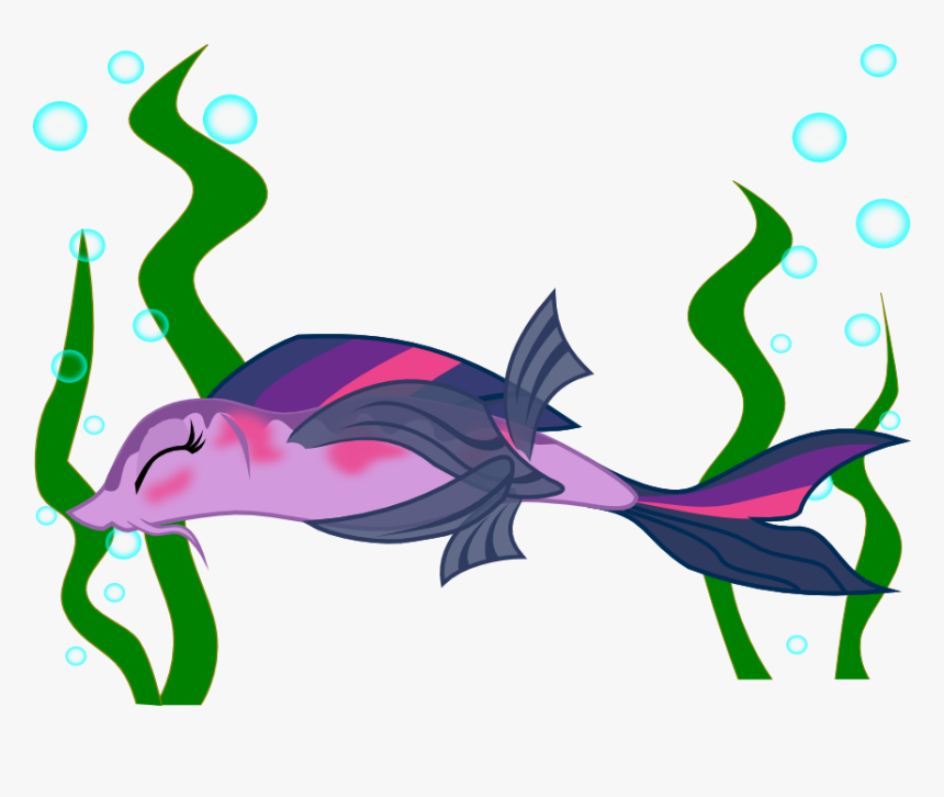 Fish And Seaweed Clipart Clipart Library Download - Twilight Sparkle Eyes Closed, HD Png Download