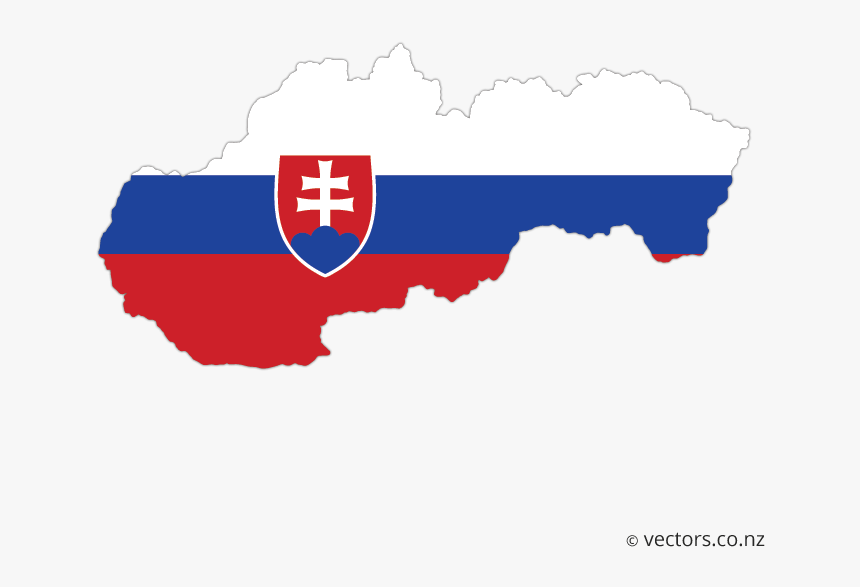 Slovakia Flag And Map, HD Png Download