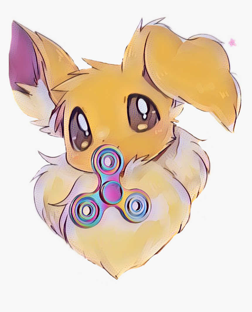 #adorable #evee #youtuber #figgetspinner #cute - Cartoon, HD Png Download