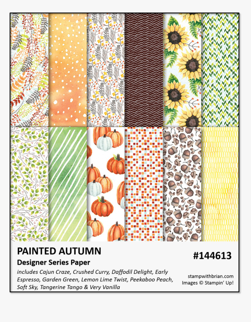 Painted Autumn, Stampin - Stampin Up Painted Autumn Dsp, HD Png Download