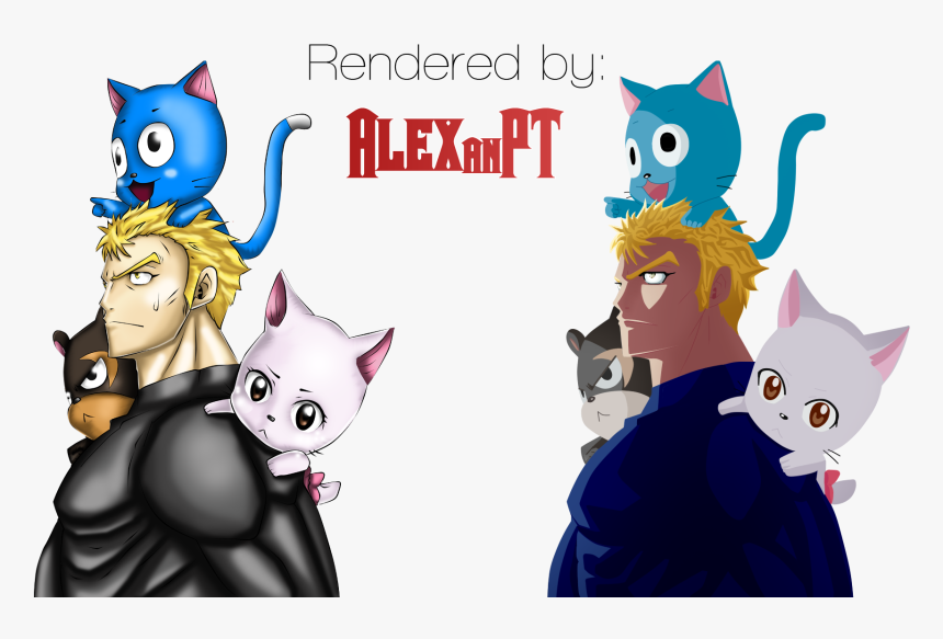 Transparent Fairy Tail Happy Png - Panther Lily X Happy, Png Download