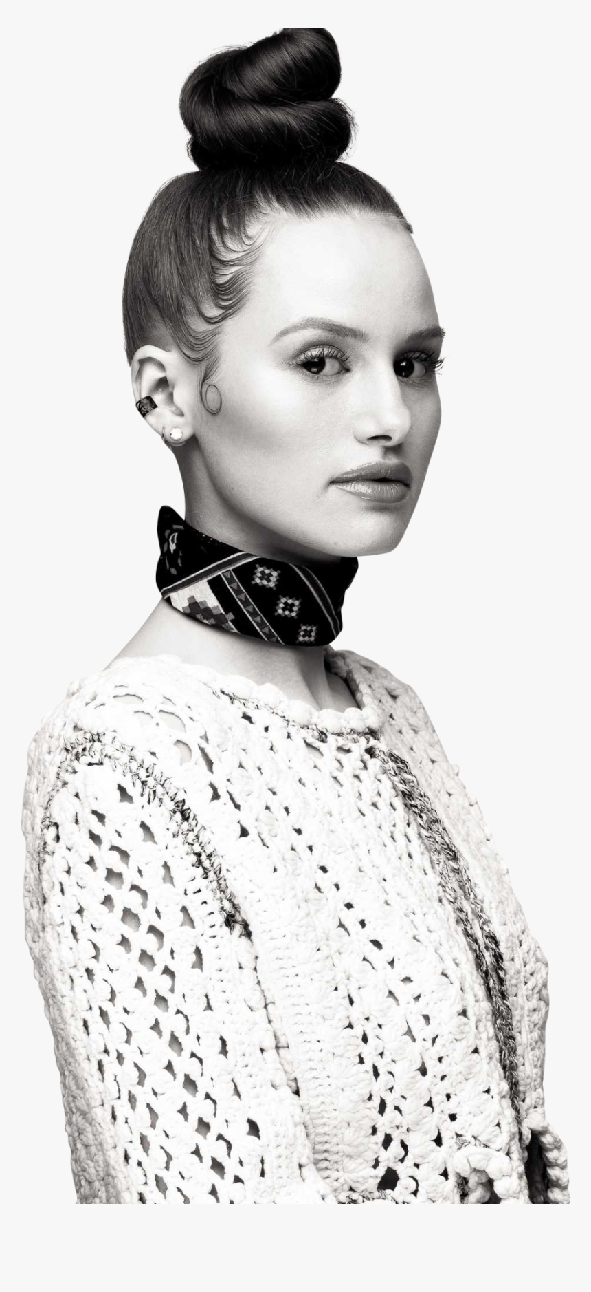 Madelaine Petsch Black And White Photoshoot, HD Png Download