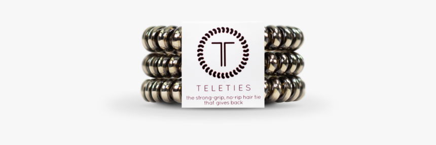 Moondust Gunmetal Small Hair Ties By Teleties 
 Class - Teleties Small, HD Png Download