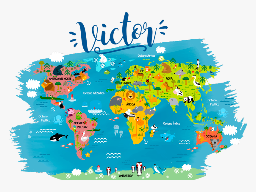 Mappemonde Enfant, HD Png Download