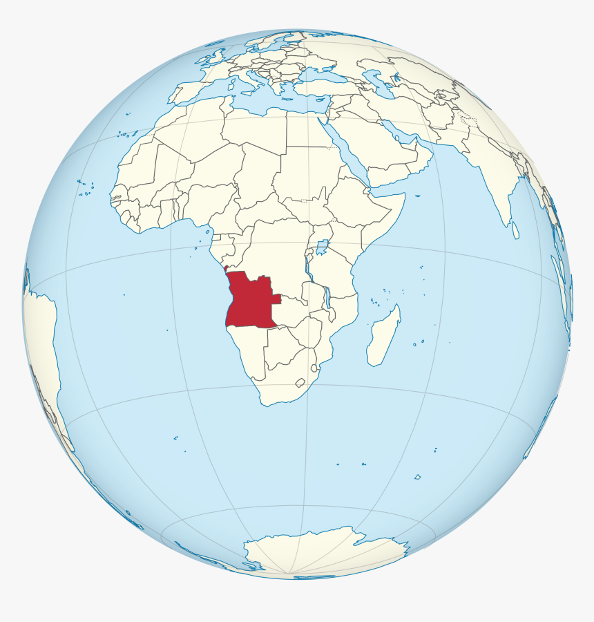 Localização De Angola No Mapa - Qatar On The Globe, HD Png Download