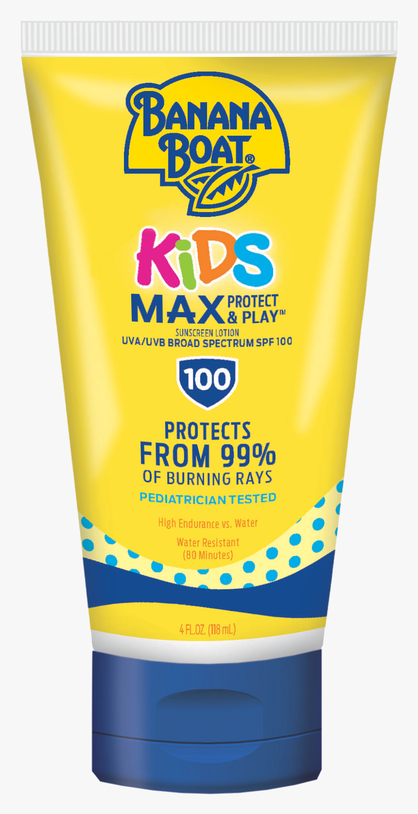 93025960 Bb Kids Max Spf100 4oz Tube Hr Nonew - Banana Boat Sunscreen, HD Png Download