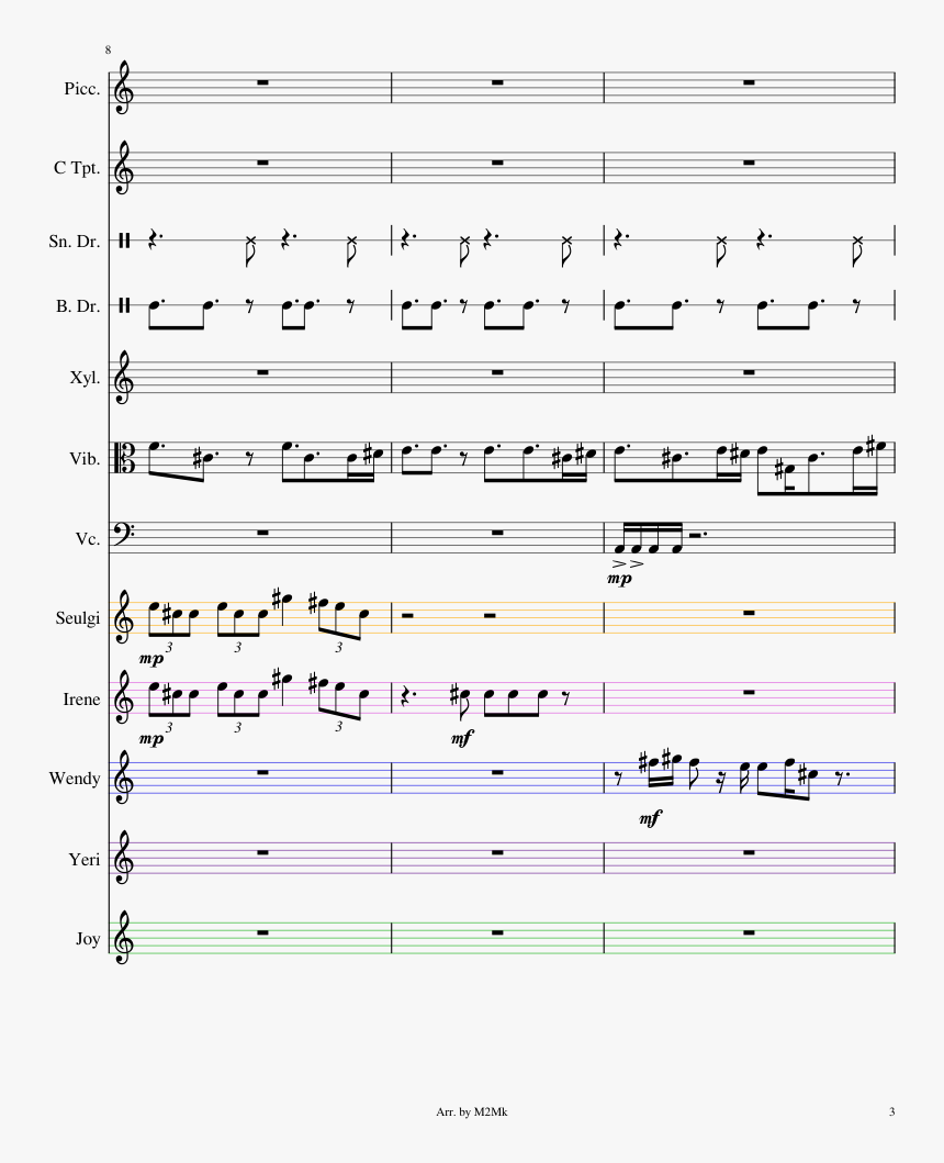 Transparent Red Velvet Seulgi Png - Sheet Music, Png Download