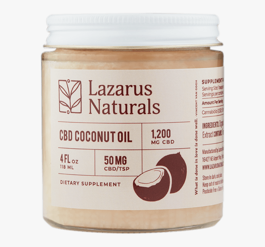 Lazarus Naturals Cbd Coconut Oil - Peanut, HD Png Download