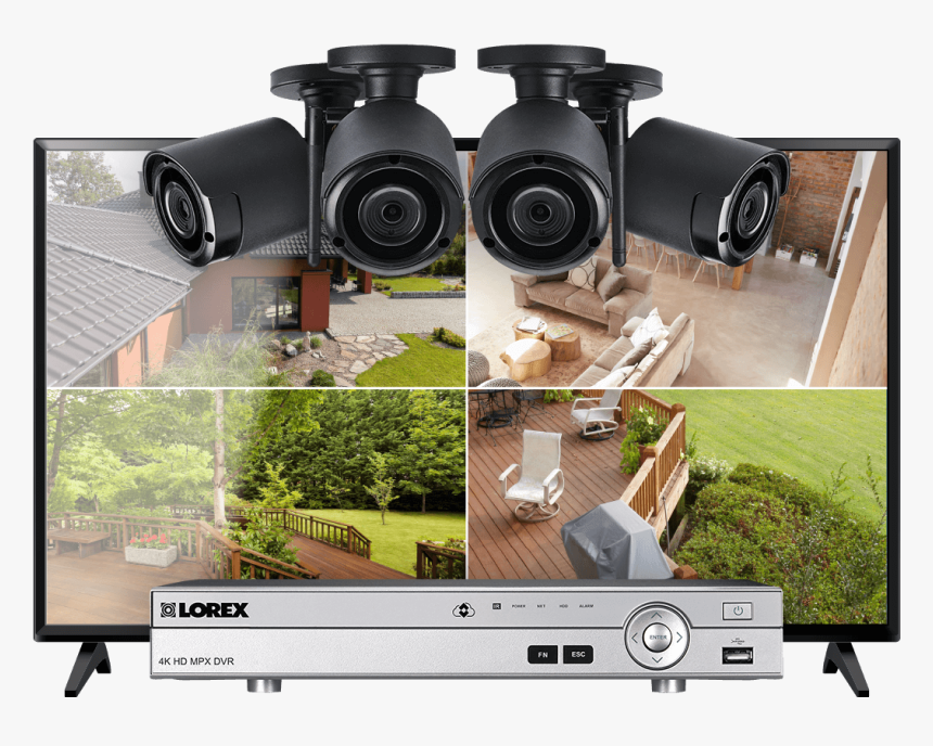 8-channel System With 4 Wireless Security Cameras And - Wireless Security Camera, HD Png Download
