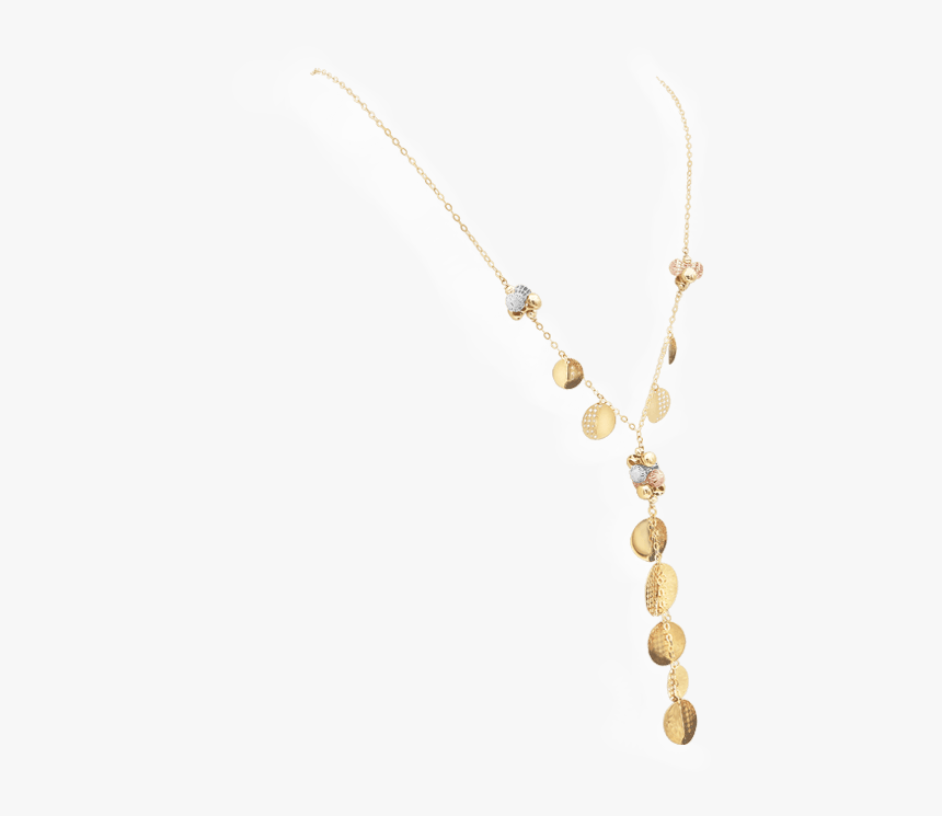 Discs Dangle Necklace, Tricolor Gold - Necklace, HD Png Download