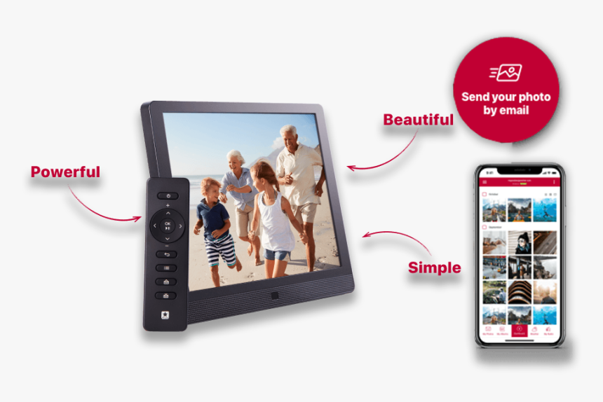 Pix Star Wi Fi Cloud Digital Photo Frame Iphone, HD Png Download
