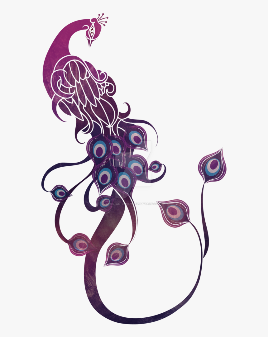 Purple Peacock Png Clipart , Png Download - Henna Peacock Png Transparent, Png Download