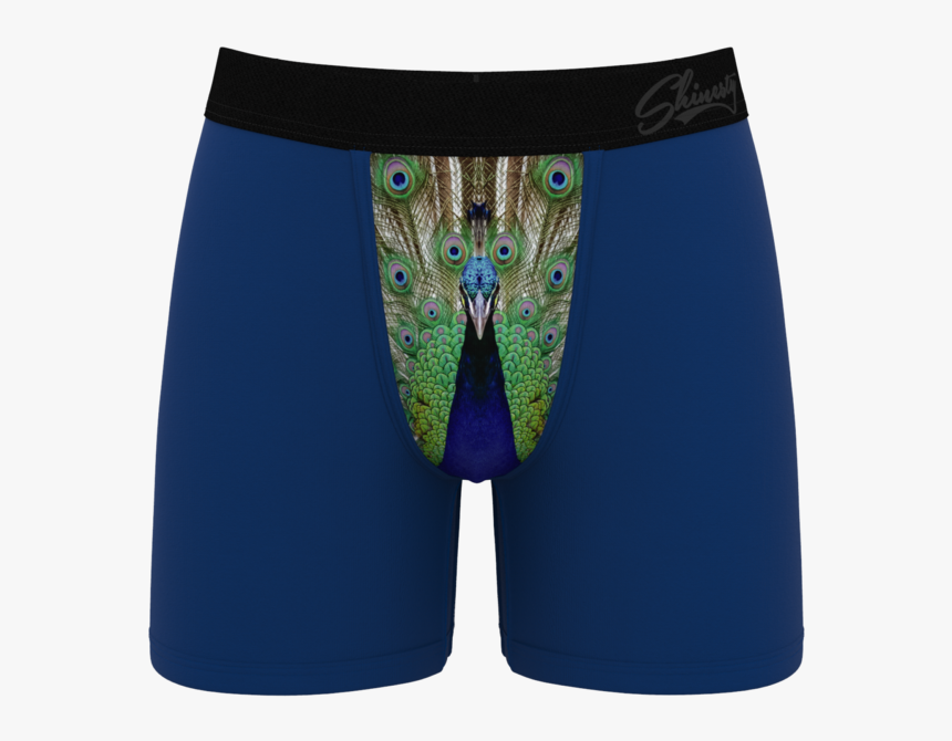 Blue Peacock Pattern Ball Hammock Boxer Brief - Board Short, HD Png Download