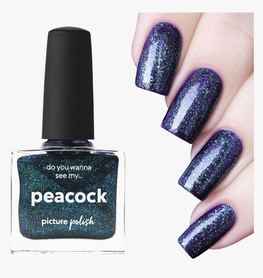 Nail Polish Peacock - Nail Polish Red, HD Png Download