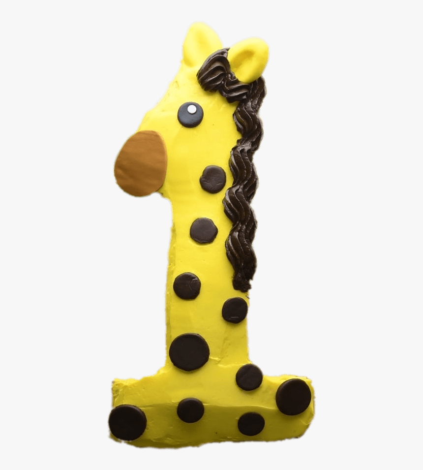 Giraffe Number 1 Cake - Giraffe Cake Number 1, HD Png Download
