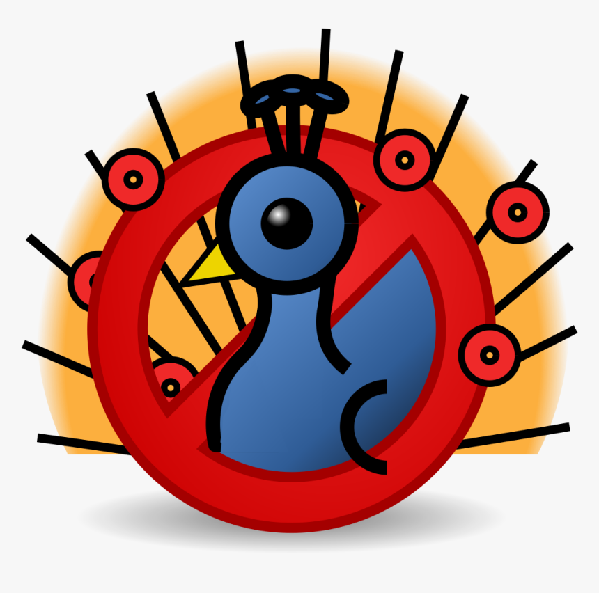 File - No-peacock - Svg - Encyclopedia , Png Download - Peafowl, Transparent Png