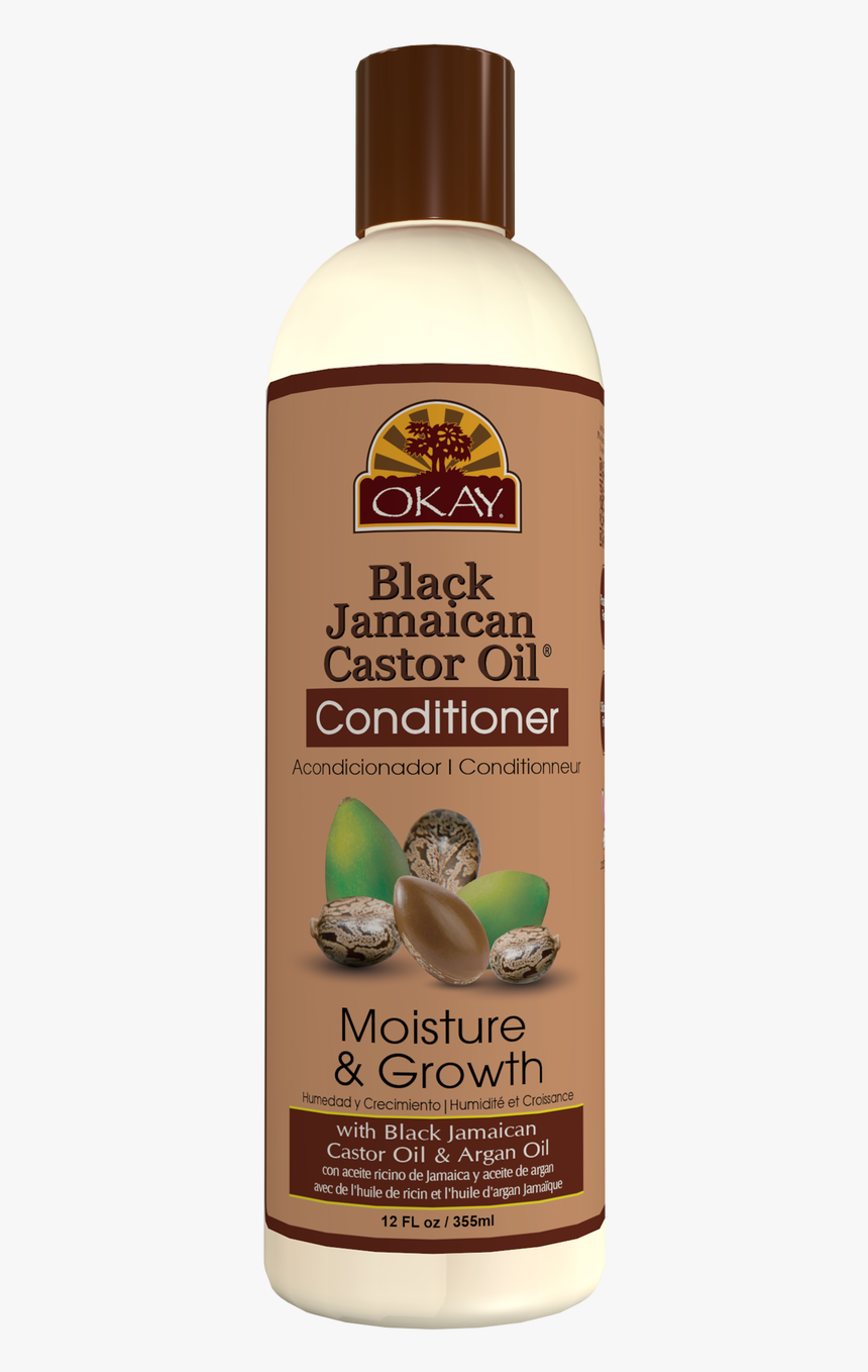 Okay Black Jamaican Castor Oil Moisture Growth Conditioner- - Okay Conditioner Castor Oil, HD Png Download