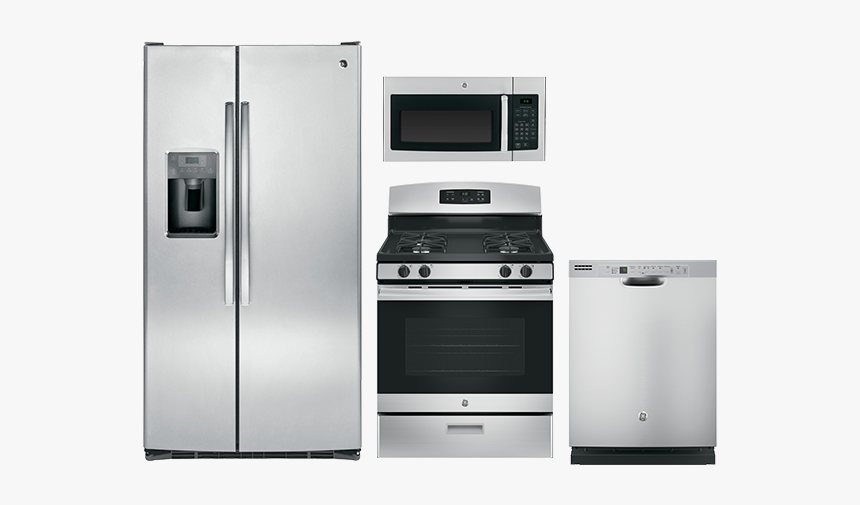 Ge Stainless Steel Gas Appliance Package, HD Png Download