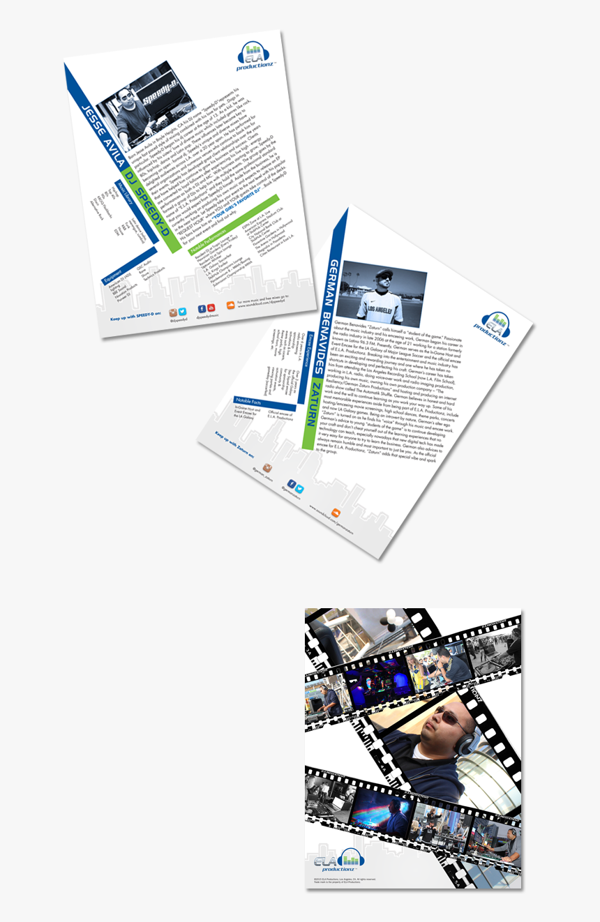 Logo And Bio Sheets Design For Ela Productionz, A Company - Graphic Design, HD Png Download