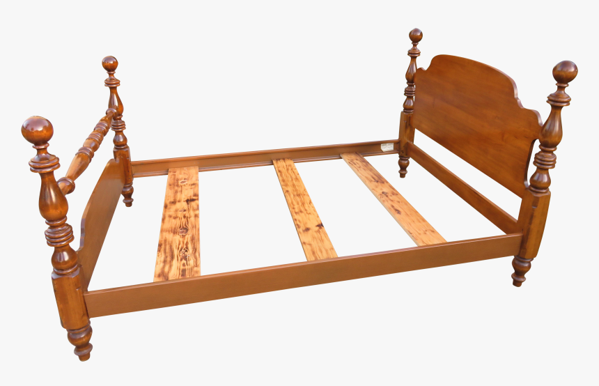 Vintage Ethan Allen Rock Maple Cannonball Double 4-poster - Bed Frame, HD Png Download