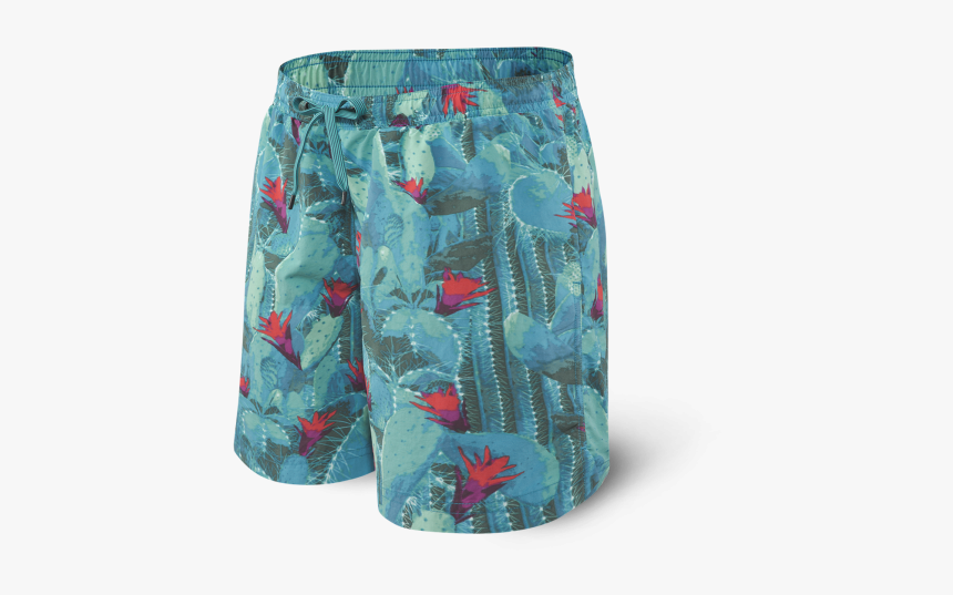 Saxx Cannonball 2n1 Short Green Cactus - Saxx Cactus Swim Shorts, HD Png Download