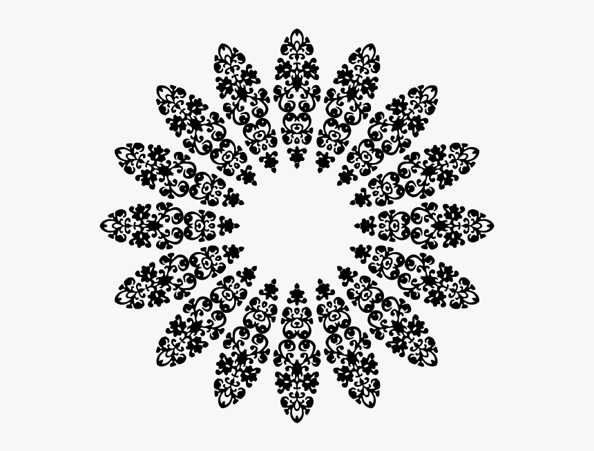 Black Round Flower - 15 Inç Bbs Jant, HD Png Download