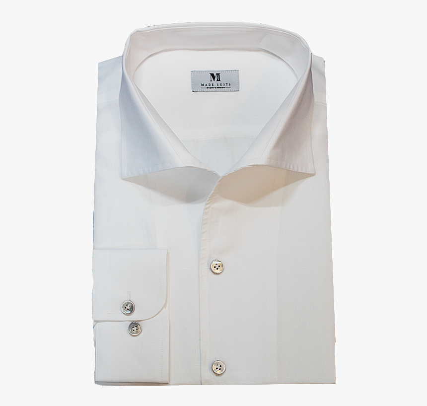 White Linen Blend One Piece Collar Made Suits Shirts, HD Png Download
