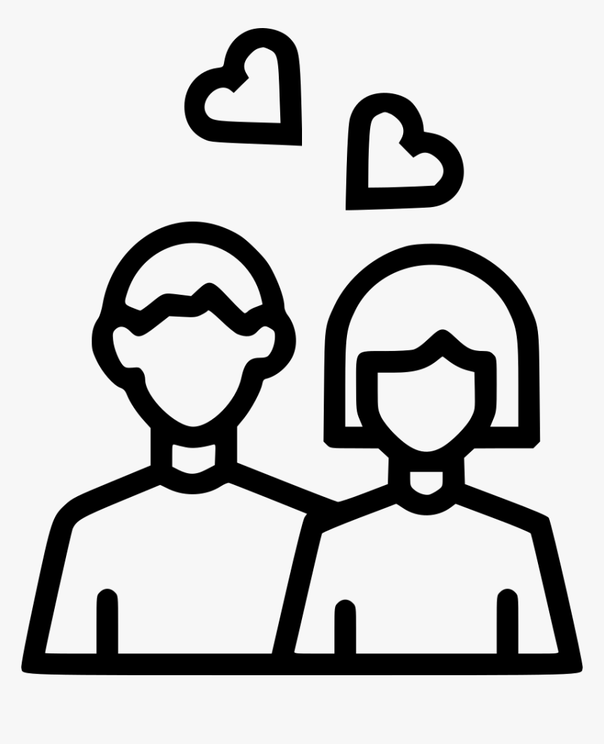Couple Day Heart Romantic - Couple Doodle Transparent, HD Png Download