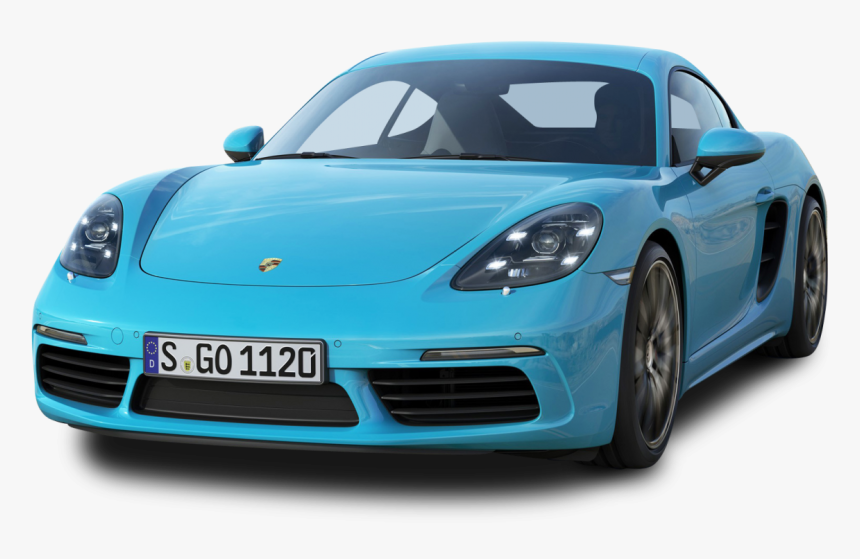 Porsche 718 Cayman S Blue Car Png Image - Porsche 718 Cayman S Blue, Transparent Png