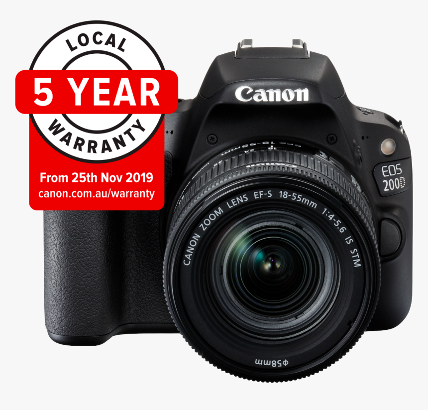 Canon Eos 200d Mark Ii W/ef S 18 55mm F/4 - Canon Eos R 5, HD Png Download