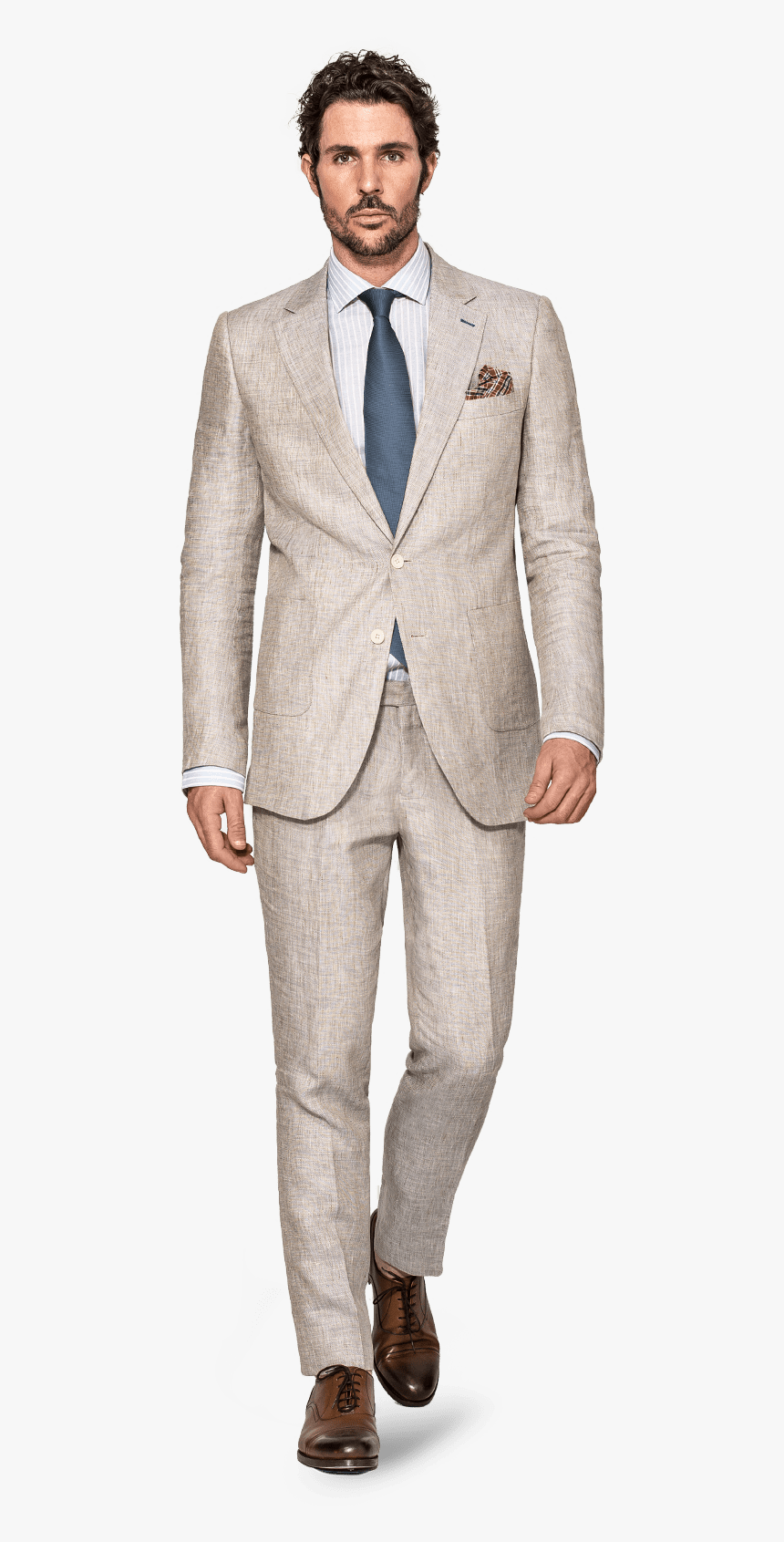Custom Suit - Costume Beige Lin, HD Png Download