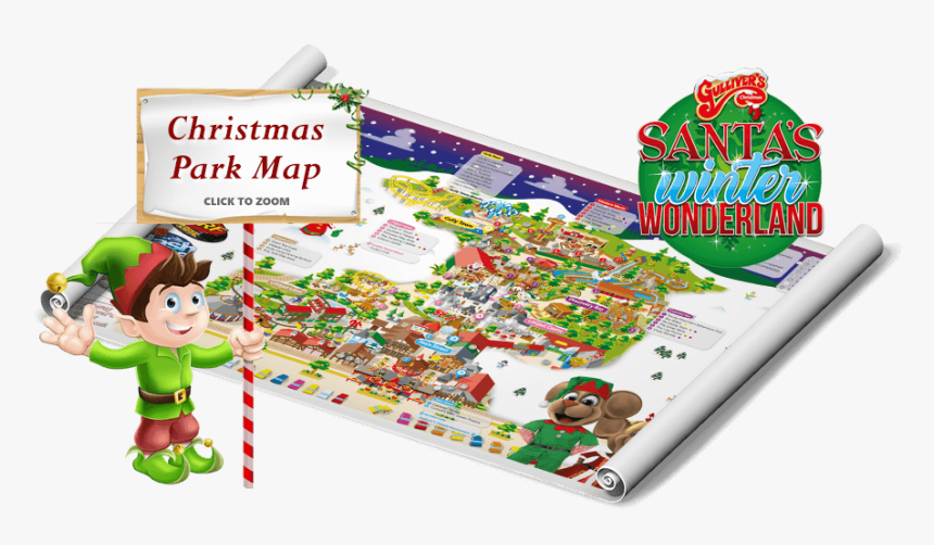 Milton Keynes Christmas Park Map - Cartoon, HD Png Download