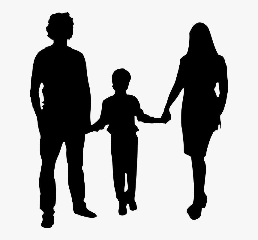 Silhouette, Mother, Father, Isolated Mom And Dad Clipart, HD Png