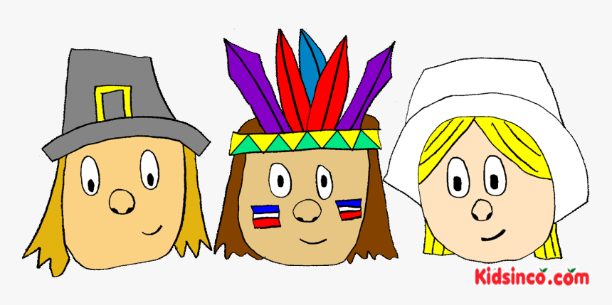 Indian Clipart Collection - Pilgrim And Indian Cartoon, HD Png Download