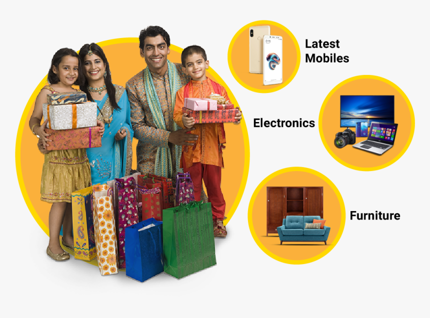 Your Amazon Shopping Now Available At 0% Emi - Indian Family Shopping Png, Transparent Png