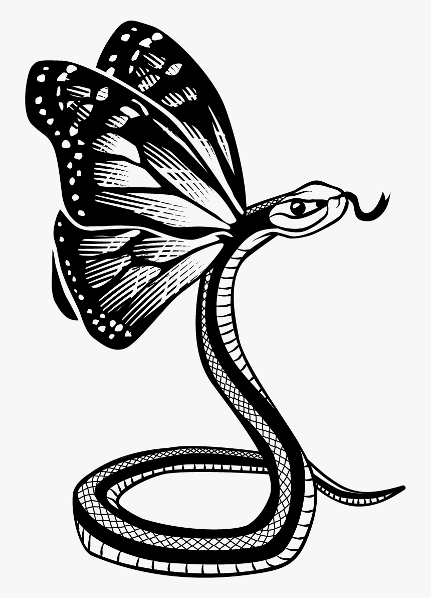 Butterfly Snake Final - Brush-footed Butterfly, HD Png Download