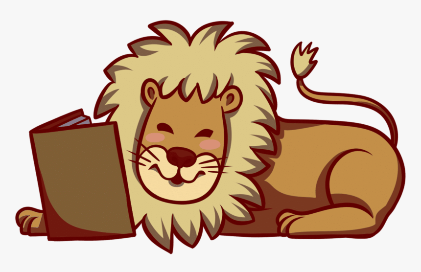 Free Book Clipart, Transparent Book Images And Book - Lion Reading A Book Clipart, HD Png Download