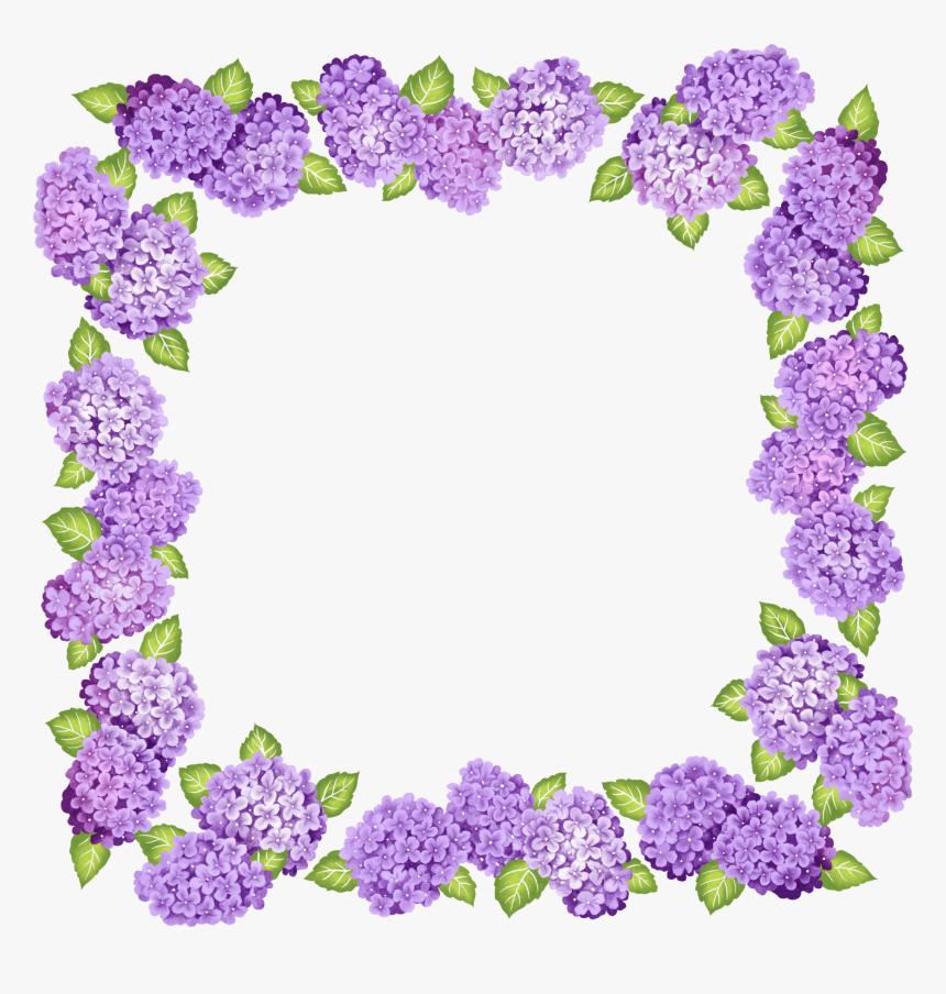 Purple Frame Clip Art Png Clipart - Frames Of Purple Flowers, Transparent Png