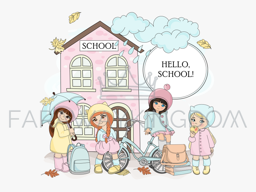 Transparent School Children Png - Cartoon, Png Download