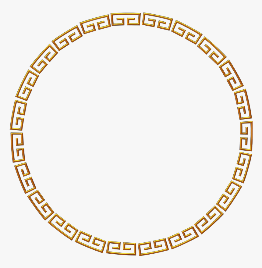 #marco #frame #borde #border #metal #ornamental #decorative - Greek Circle Border Png, Transparent Png