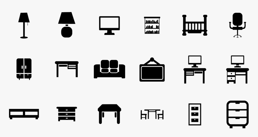 Furniture Computer Icons Apartment Brand Logo - Furniture Clip Art Black, HD Png Download
