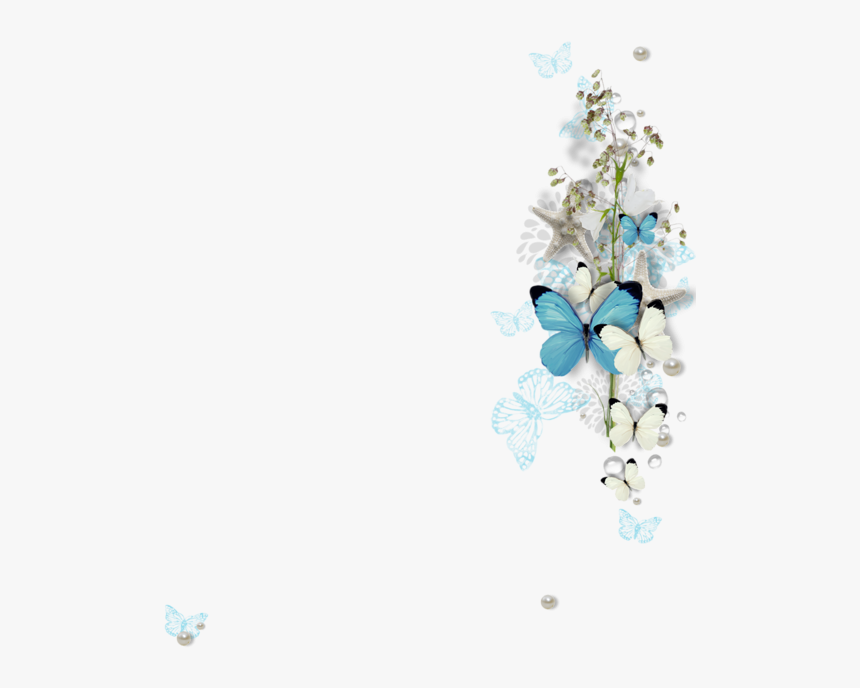 Blue Watercolor Butterfly Png, Transparent Png