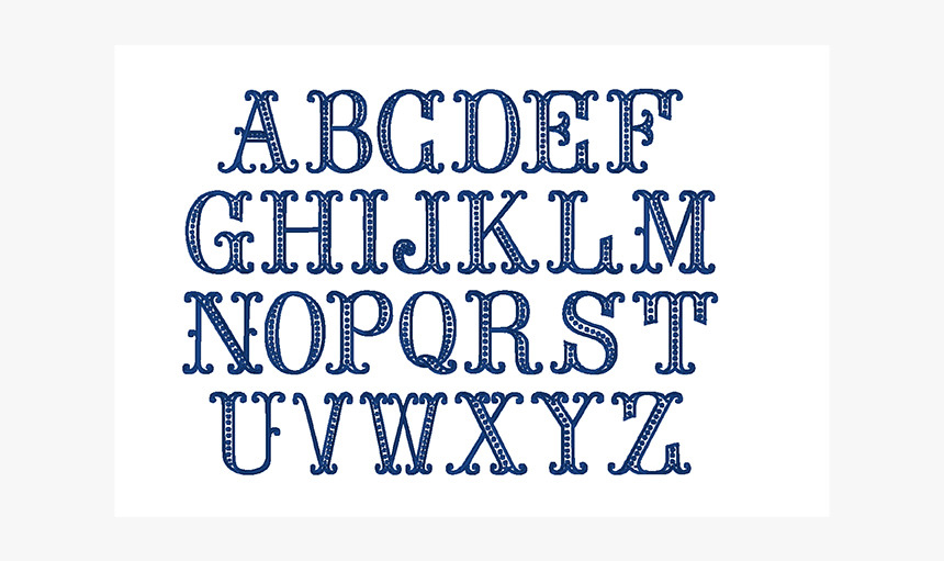 Vintage Embroidery Font, Antique Embroidery Font, Monogram - Calligraphy, HD Png Download