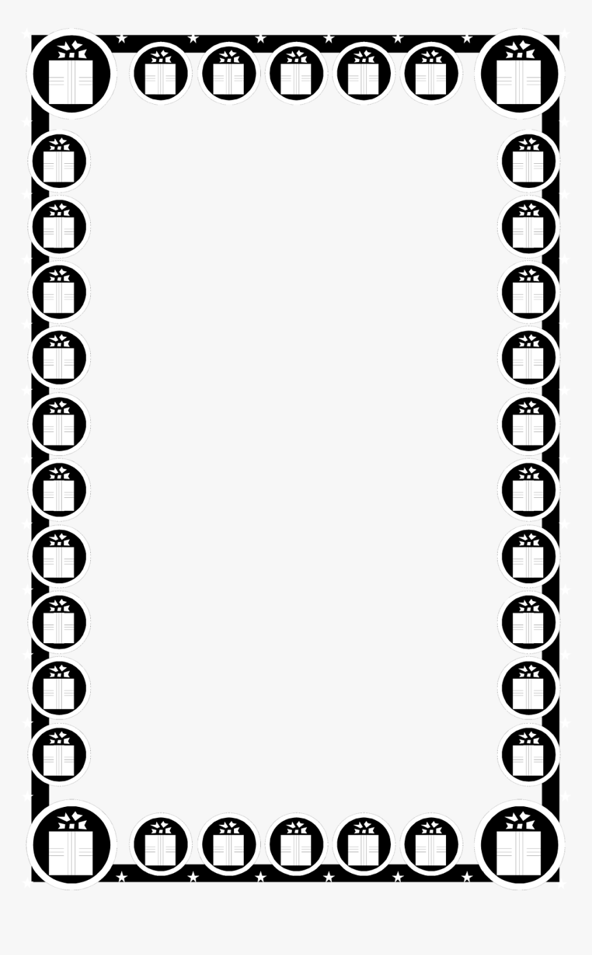 Black And White Clip - Christmas Border Clipart Black And White Free, HD Png Download