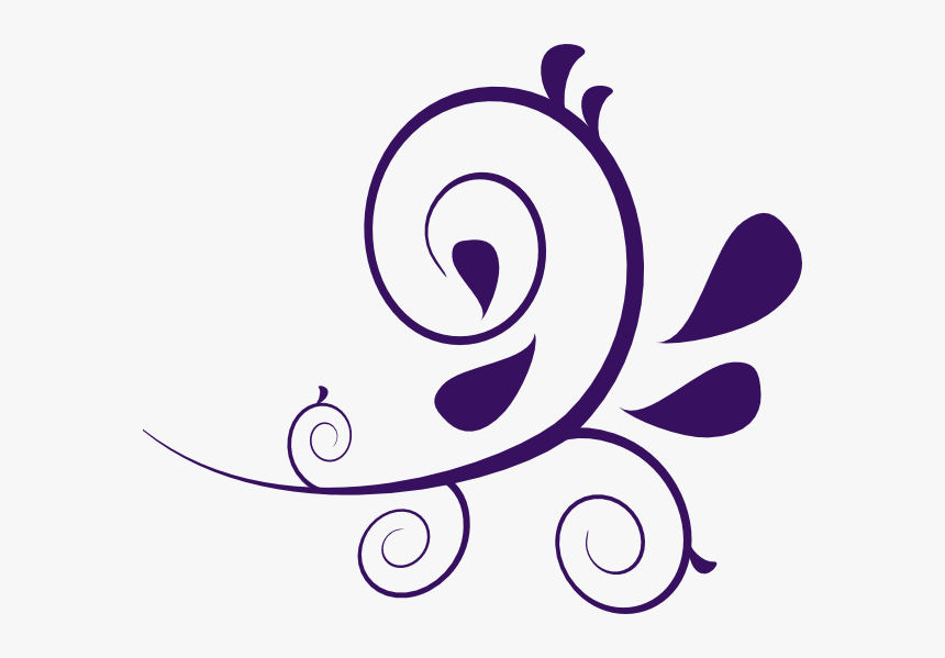 Swirl Clip Art Purple - Free Paisley Clip Art, HD Png Download